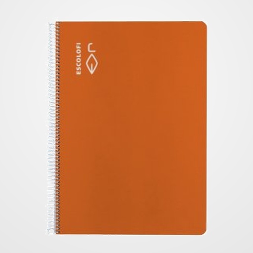 BLOC ESCOLOFI tapa DURA A4 80h CUADRIC.4x4 70g C/MARGEN NARANJA