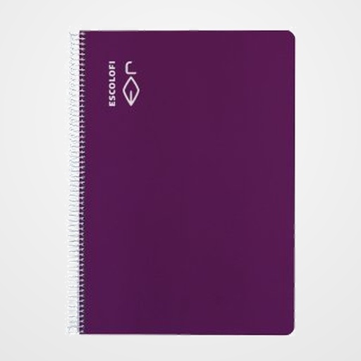 BLOC ESCOLOFI tapa DURA A4 80h CUADRIC.4x4 70g C/MARGEN VIOLETA