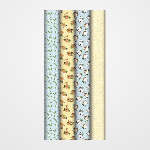 PAPEL de REGALO ROLLO CLAIREFONTAINE 0,7x2 m (CAJA de 30) EXCELLIA TODO AÑO COLEGAS