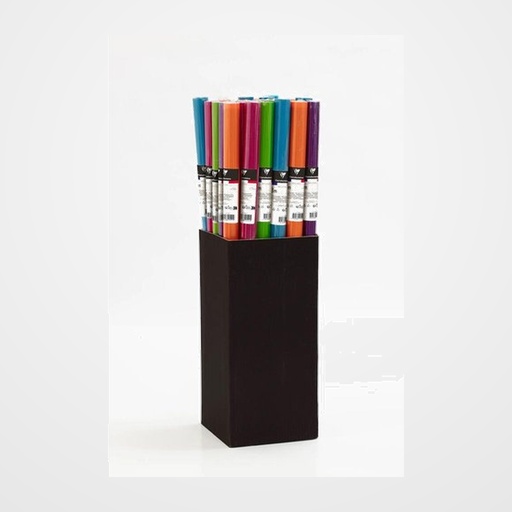 PAPEL de REGALO ROLLO CLAIREFONTAINE 0,7x2 m (CAJA de 30) PP TRANSPARENTE SURTIDO TENDENCIA