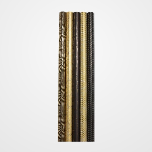 PAPEL de REGALO ROLLO CLAIREFONTAINE 0,7x2m (CAJA de 30) 80g PREMIUM METALIZADO MAX & YO