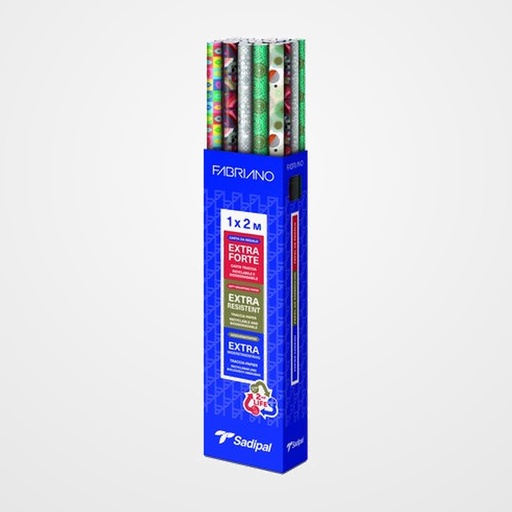 PAPEL de REGALO ROLLO SADIPAL GRAN FORMATO XL 1x2 m (CAJA de 30) TODO AÑO ELEGANCE GIFT