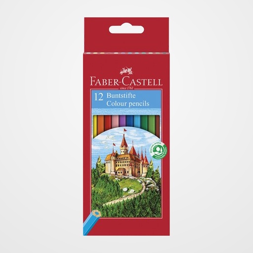 LAPICES de COLORES FABER-CASTELL ESTUCHE de 12