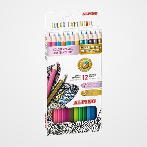 LAPICES de COLORES ALPINO COLOR EXPERIENCE estuche de 12
