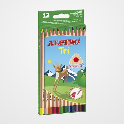 LAPICES de COLORES ALPINO TRI estuche de 12