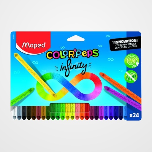 LAPICES de COLORES MAPED INFINITY estuche de 24