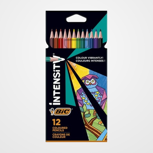 LAPICES de COLORES BIC INTENSITY UP BLISTER de 12