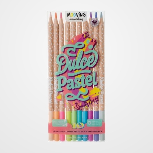 LAPICES de COLORES MOOVING PASTEL ESTUCHE de 10