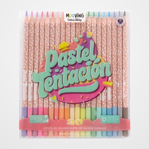 LAPICES de COLORES MOOVING PASTEL ESTUCHE de 20