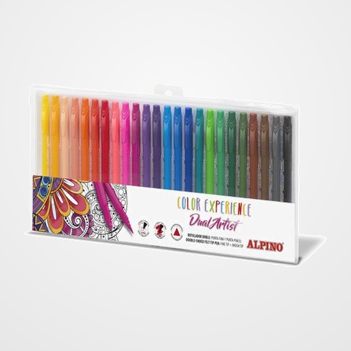 ROTULADOR FIBRA ALPINO COLOR EXPERIENCE DUAL ARTIST estuche de 24