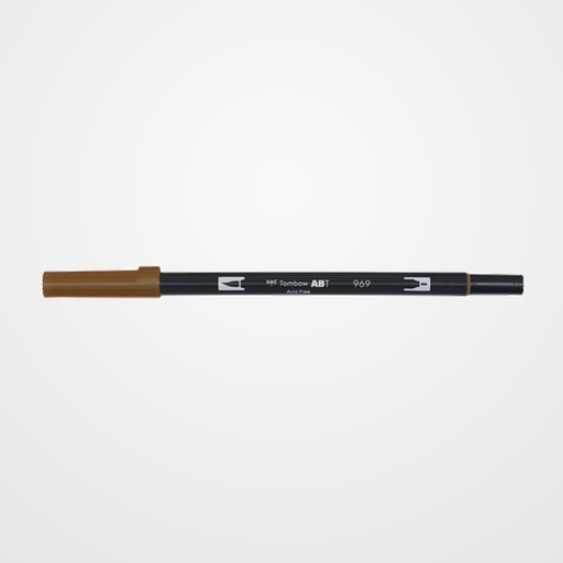 ROTULADOR TOMBOW DOBLE PUNTA PINCEL CHOCOLATE