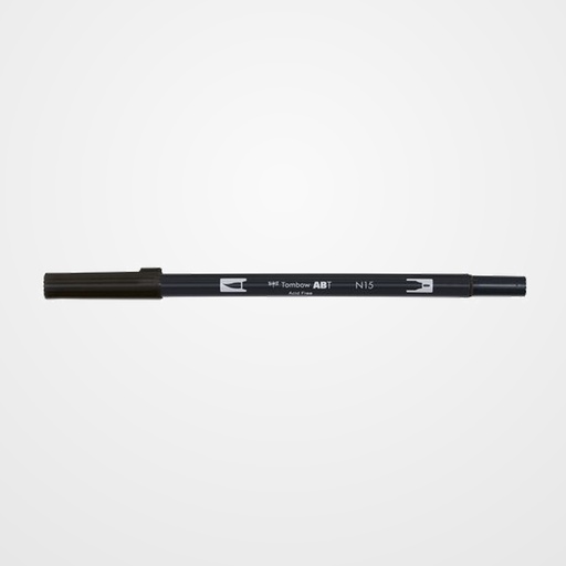 ROTULADOR TOMBOW DOBLE PUNTA PINCEL NEGRO