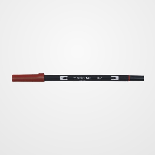 ROTULADOR TOMBOW DOBLE PUNTA PINCEL VINO ROJO