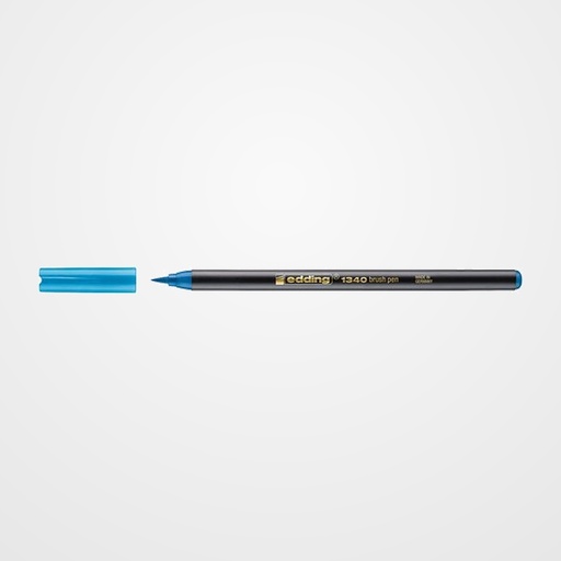 ROTULADOR FIBRA EDDING 1340 BRUSHPEN AZUL CELESTE