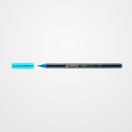 ROTULADOR FIBRA EDDING 1340 BRUSHPEN AZUL CLARO