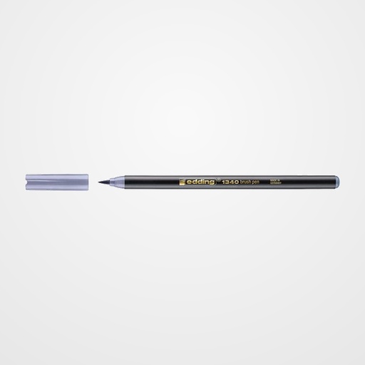 ROTULADOR FIBRA EDDING 1340 BRUSHPEN GRIS PLATA