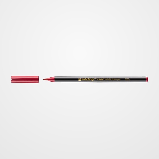 ROTULADOR FIBRA EDDING 1340 BRUSHPEN METALLIC ROJO