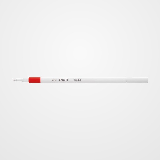 ROTULADOR FIBRA UNI-BALL EMOTT FINELINER PEM-SY.16 (0,4) VERMELLON