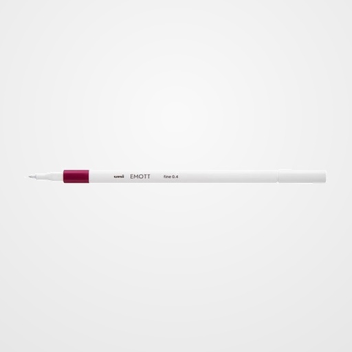 ROTULADOR FIBRA UNI-BALL EMOTT FINELINER PEM-SY.60 (0,4) ROJO VINO