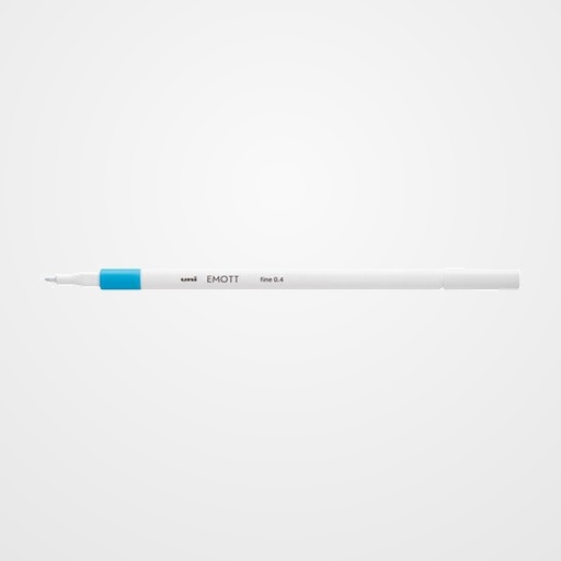 ROTULADOR FIBRA UNI-BALL EMOTT FINELINER PEM-SY.8 (0,4) AZUL CLARO