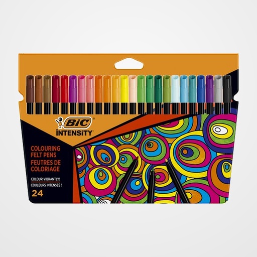 ROTULADOR FIBRA BIC COLOR UP / INTENSITY BLISTER de 24