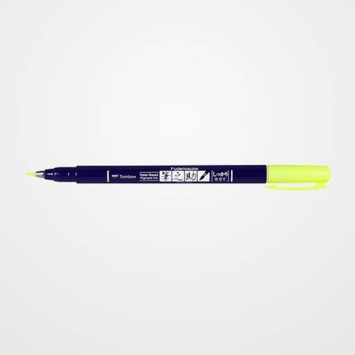 ROTULADOR TOMBOW CALIGRAFIA FUDENOSUKE PUNTA DURA AMARILLO NEON