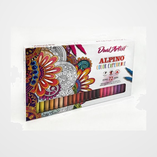 ROTULADOR FIBRA ALPINO COLOR EXPERIENCE DUAL ARTIST estuche de 72