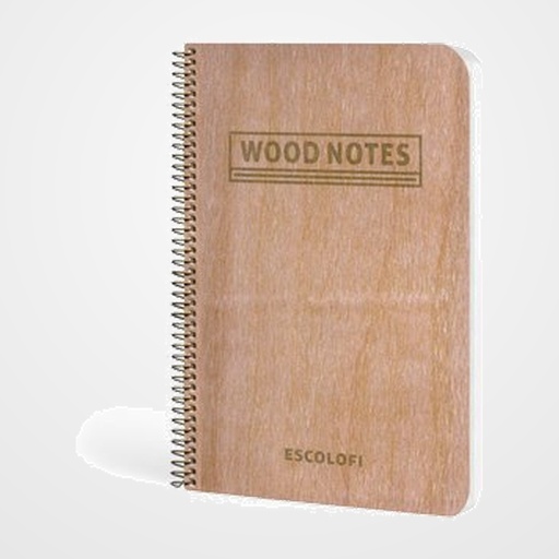 BLOC ESCOLOFI tapa DURA ESCOLOFI 90x140 64h LISO 90g WOOD NOTES