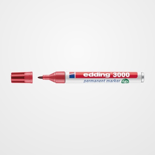 MARCADOR PERMANENTE EDDING 3000 CONICO  CARMIN