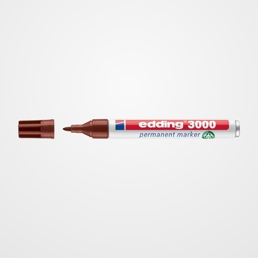 MARCADOR PERMANENTE EDDING 3000 CONICO  MARRON
