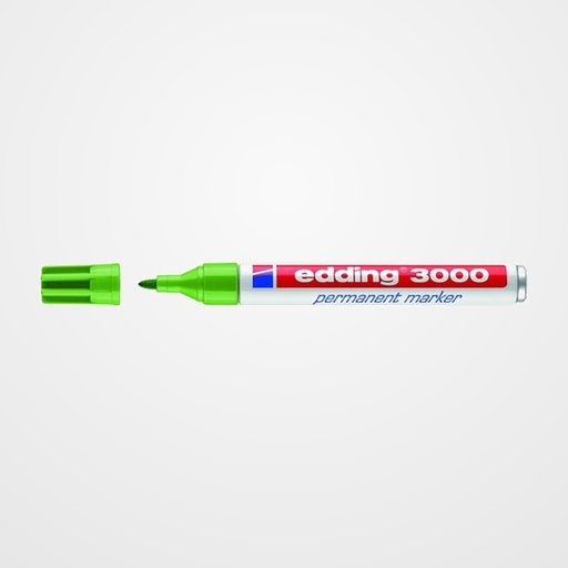 MARCADOR PERMANENTE EDDING 3000 CONICO  VERDE CLARO