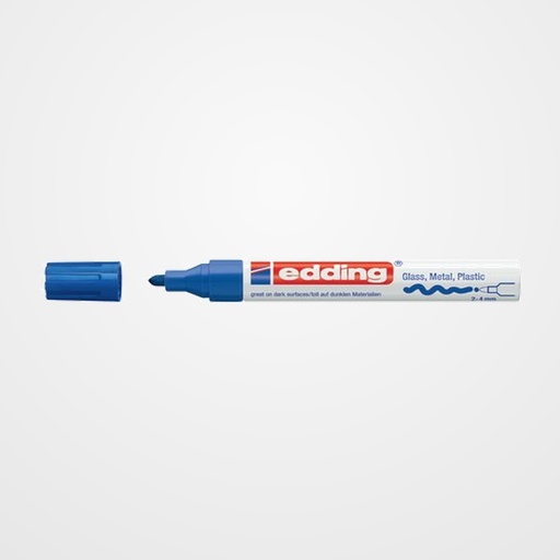 MARCADOR T.OPACA PERM. EDDING  750 CONICO AZUL