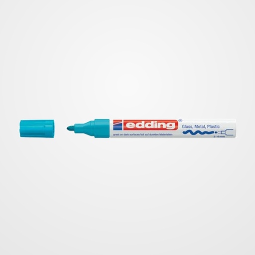MARCADOR T.OPACA PERM. EDDING  750 CONICO AZUL CLARO