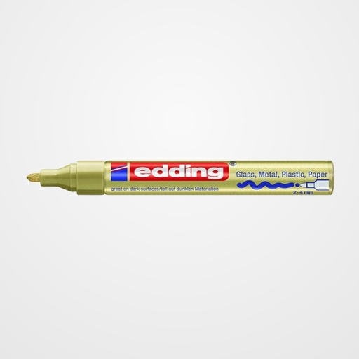 MARCADOR T.OPACA PERM. EDDING  750 CONICO ORO