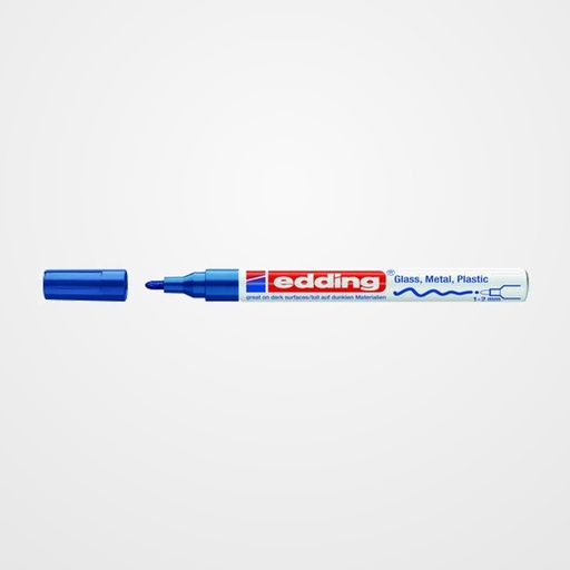 MARCADOR T.OPACA PERM. EDDING  751 CONICO AZUL