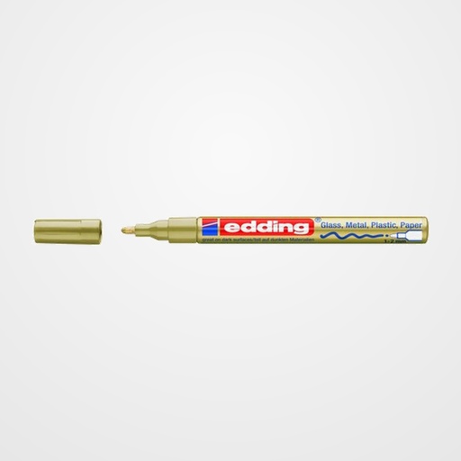 MARCADOR T.OPACA PERM. EDDING  751 CONICO ORO