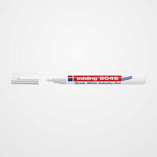 MARCADOR T.OPACA PERM. EDDING 8046 INDUSTRIAL CONICO BLANCO