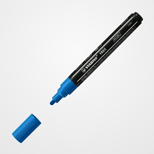 MARCADOR ACRYLIC STABILO FREE T300 ARTY LINE 2-3 mm AZUL OSCURO (732)