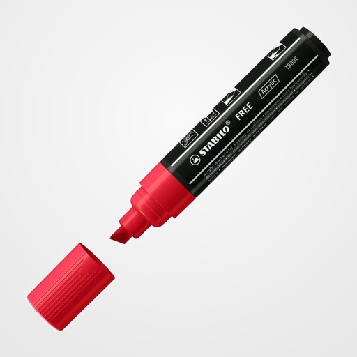 MARCADOR ACRYLIC STABILO FREE T800C ARTY LINE 4-10 mm CARMIN (748)