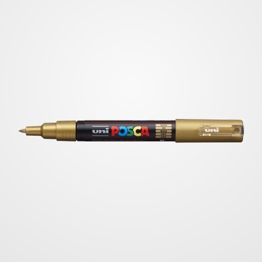 MARCADOR T.OPACA NO PERM. UNI POSCA  0,7 F (PC-1M)  ORO