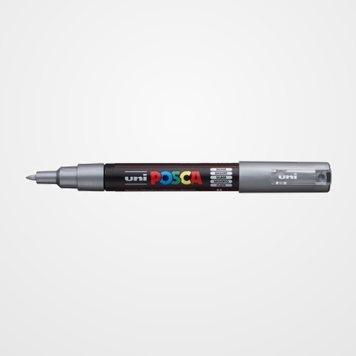 MARCADOR T.OPACA NO PERM. UNI POSCA  0,7 F (PC-1M)  PLATA