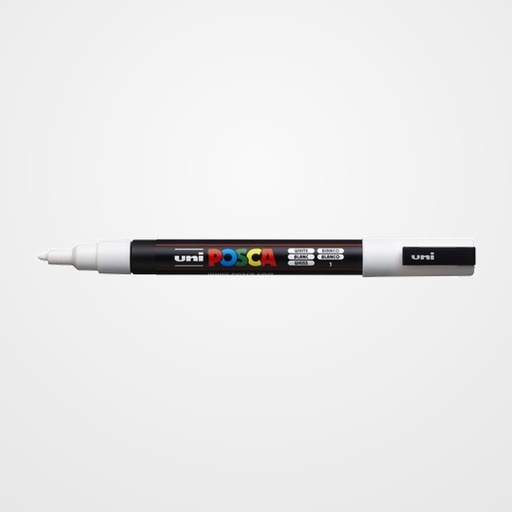 MARCADOR T.OPACA NO PERM. UNI POSCA  0,9 (PC-3M)  BLANCO