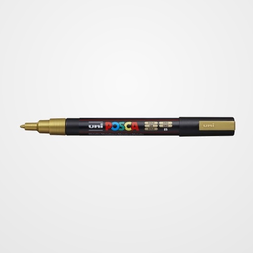 MARCADOR T.OPACA NO PERM. UNI POSCA  0,9 (PC-3M)  ORO
