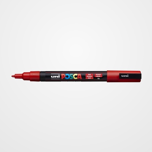 MARCADOR T.OPACA NO PERM. UNI POSCA  0,9 (PC-3M)  ROJO