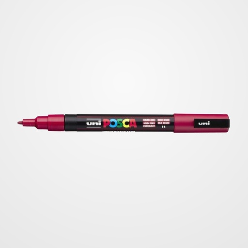 MARCADOR T.OPACA NO PERM. UNI POSCA  0,9 (PC-3M)  ROJO OSCURO