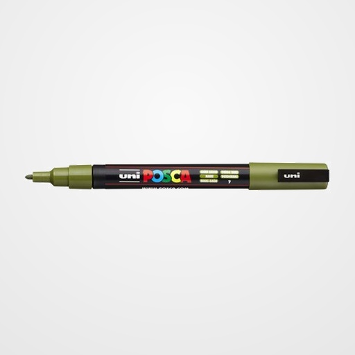 MARCADOR T.OPACA NO PERM. UNI POSCA  0,9 (PC-3M)  VERDE KAKI