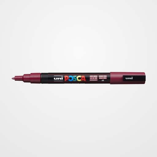 MARCADOR T.OPACA NO PERM. UNI POSCA  0,9 (PC-3M)  VINO