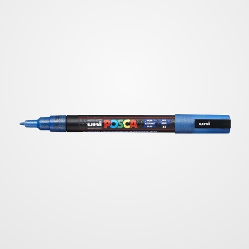 MARCADOR T.OPACA NO PERM. UNI POSCA  0,9 (PC-3ML) PURPURINA AZUL