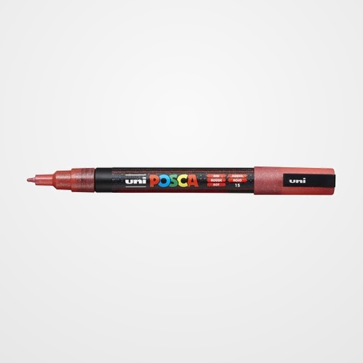 MARCADOR T.OPACA NO PERM. UNI POSCA  0,9 (PC-3ML) PURPURINA ROJO