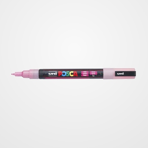 MARCADOR T.OPACA NO PERM. UNI POSCA  0,9 (PC-3ML) PURPURINA ROSA